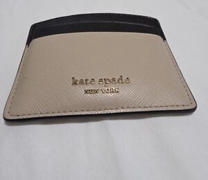 Kate Spade Tan and Black Card Holder